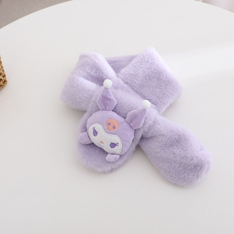 Children'S Scarf Cartoon Baby Scarf For Boys And Girls Warm Thickened Plush Scarf For Children - Image 1