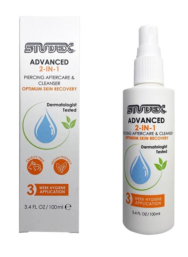 Studex Advanced 2-IN-1 Piercing Aftercare & Cleanser 3.4oz