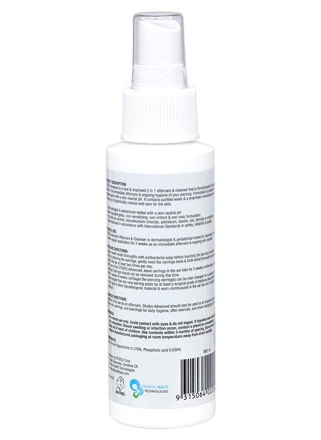 Studex Advanced 2-IN-1 Piercing Aftercare & Cleanser 3.4oz