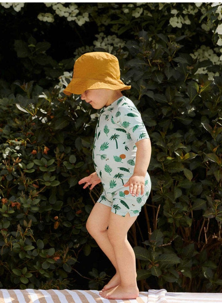 Generic Children's One Piece Swimsuit Baby Swimsuit One Piece Surfing Suit Baby Swimming Pool Kids Swimsuit With Swim Cap - Image 2
