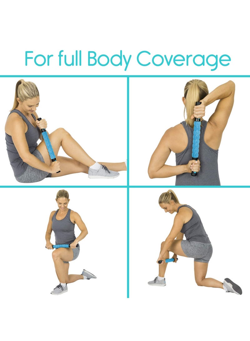 Generic Muscle Roller Massage Stick for Athletes for Relieving Muscle Soreness, Blue - Image 2