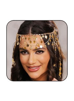 أوكملا سلاسل رأس ذهبية مزينة بالترتر وعصابة رأس سلاسل شعر للمهرجانات إكسسوارات شعر للنساء والفتيات  - Image 1
