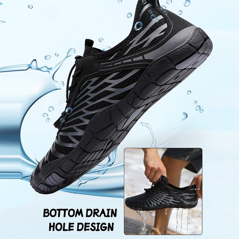 ELETON Hike Barefoot Shoes Womens Men Footwear,Pro-Healthy&Non-Slip Water Shoe for Women Men, Wide Toe Running Shoes Boots Sneakers Unisex Black - Image 5