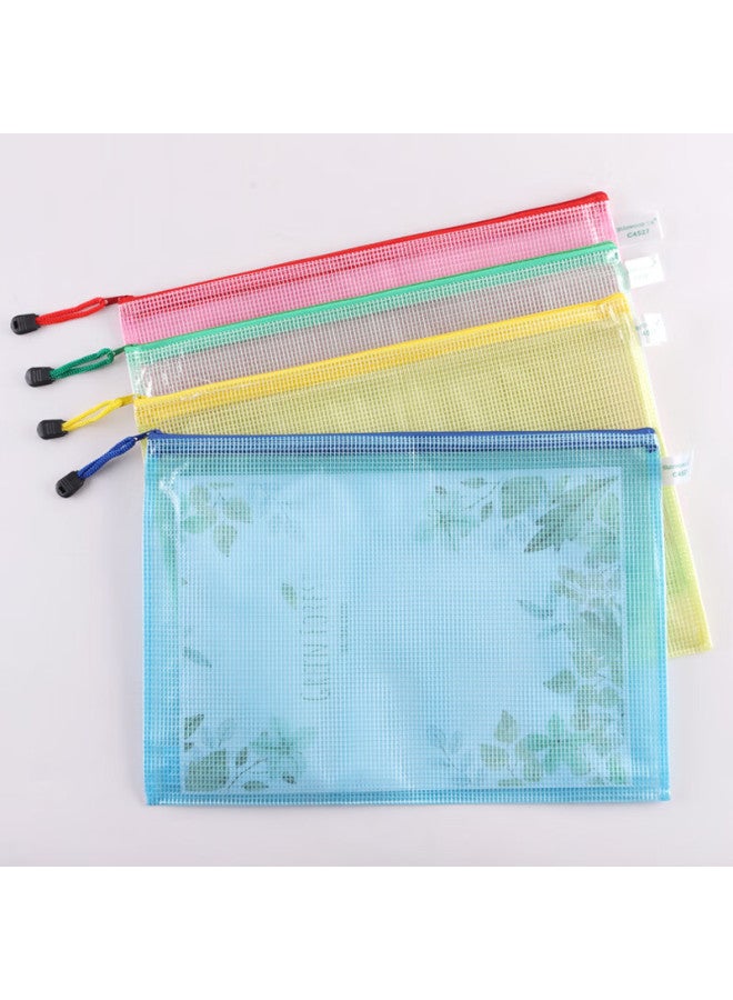 Sunwood A4 Grid Zipper Pouch/Document Folder, Pack Of 10, Blue, C4527 - Image 5