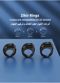 BESTIS Smart Zikr Rings, Smart Electronic Finger Counter with OLED Display with 3 Replaceable Sizes （18/20/22mm）APP Support Digital Prayer Reminder Rings, Tasbeeh Counter and Dhikr Rings  - Image 2