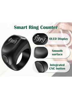 BESTIS Smart Zikr Rings, Smart Electronic Finger Counter with OLED Display with 3 Replaceable Sizes （18/20/22mm）APP Support Digital Prayer Reminder Rings, Tasbeeh Counter and Dhikr Rings  - Image 4
