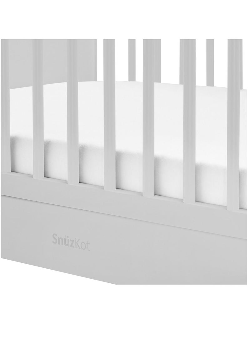 Snuz - Kot Skandi Cot Bed For Infant And Baby, Modern And Minimal Style, Easly Convert To Toddler Bed , Made of Sustainably Sourced Wood , From 0 To 10 Years, Dimensions W72 X L133Cm X H89Cm - Haze Grey - Image 1