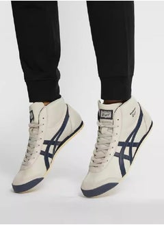 Onitsuka Tiger Mexico Mid Runner High Top Sneakers Beige/Dark Blue  - Image 2