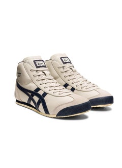 Onitsuka Tiger Mexico Mid Runner High Top Sneakers Beige/Dark Blue  - Image 3