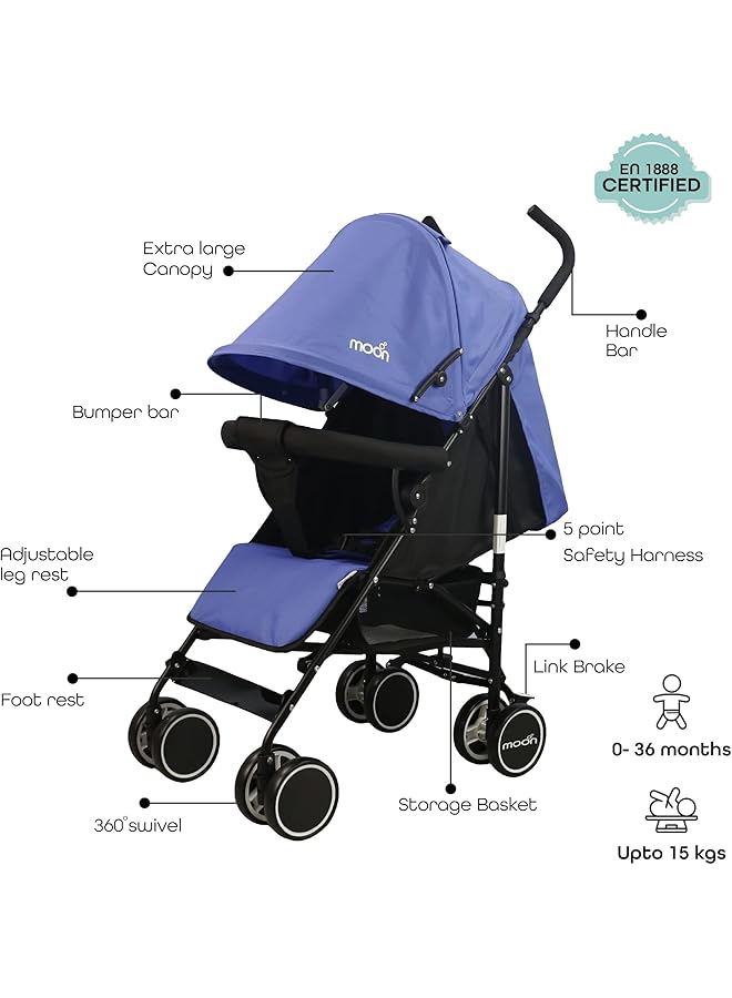 erorex Neo Plus Light Weight Travel Stroller Pushchair For Baby Kids Toddler From 0 Months+ Upto 18 Kg - Image 2