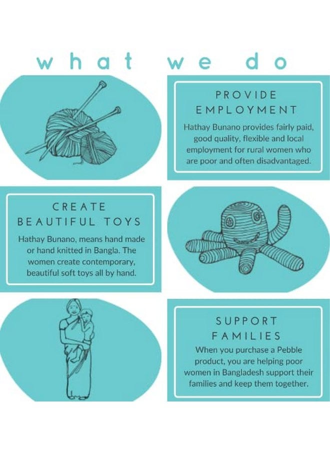 Pebble 200-005CR Fair Trade Handmade Crochet Cotton Red Toadstool Rattle 1 count - Image 2