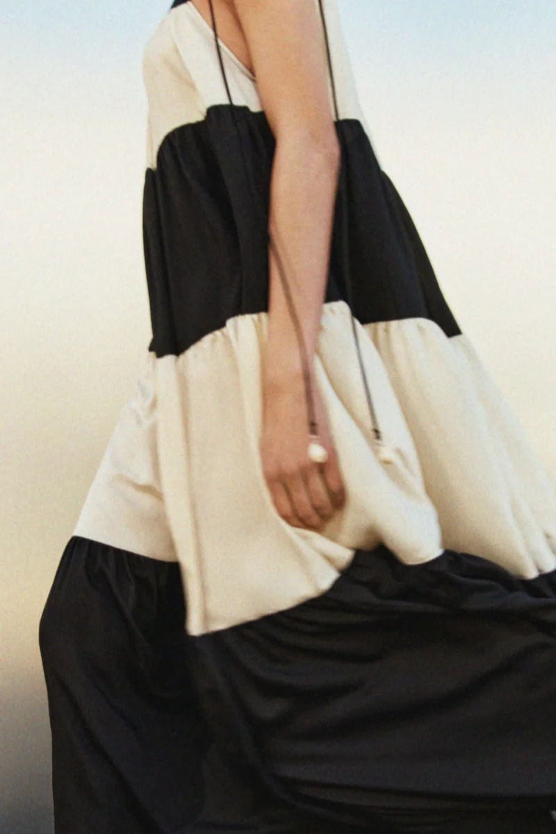 H&M Tiered tie-strap dress