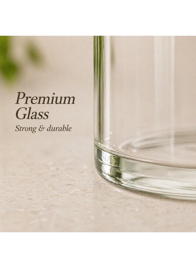 Honey Bee 1.25L Tall Round Glass Storage Jar with Bamboo Lid Airtight Food Container Clear Glass Canister for Kitchen Pantry Storage Coffee Tea Sugar Snacks Organizer - Image 4
