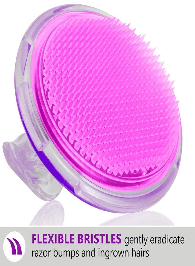 Dylonic 3pk Exfoliating Brush and Precision Tweezers for Ingrown Hair Treatment for Bikini Area, Razor Bumps Shaving Irritation - Silicone Scrubbers Gift Set, Body + Face Skin Exfoliator Brush - Image 2