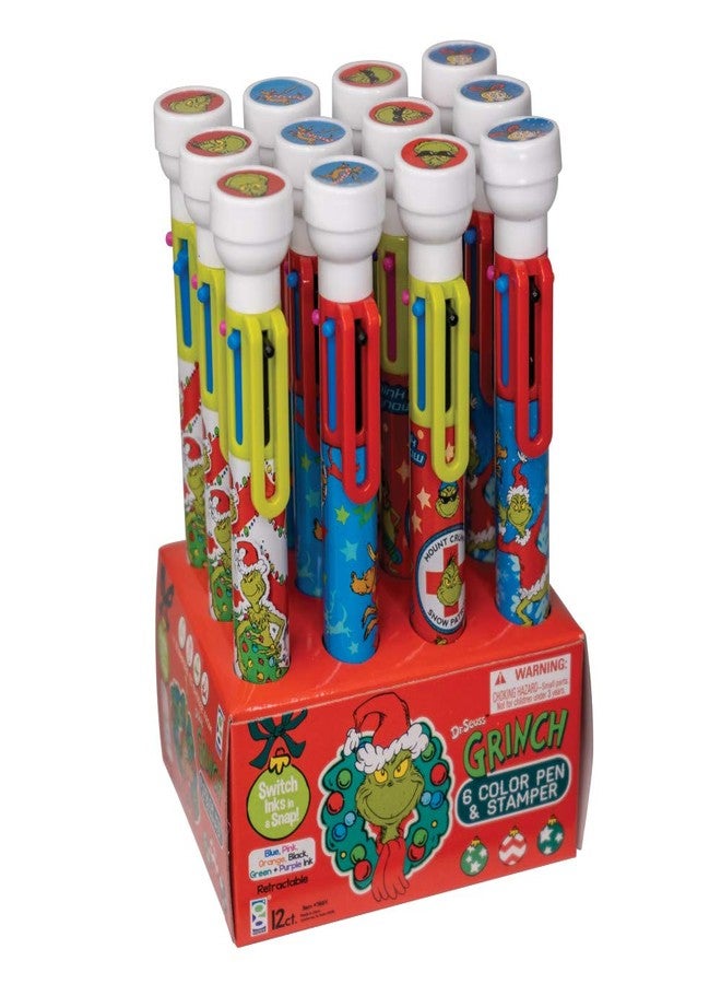 Geddes Raymond Geddes Dr. Seuss Grinch 6-Color Pens with Stamper - Pack of 12 - Image 5