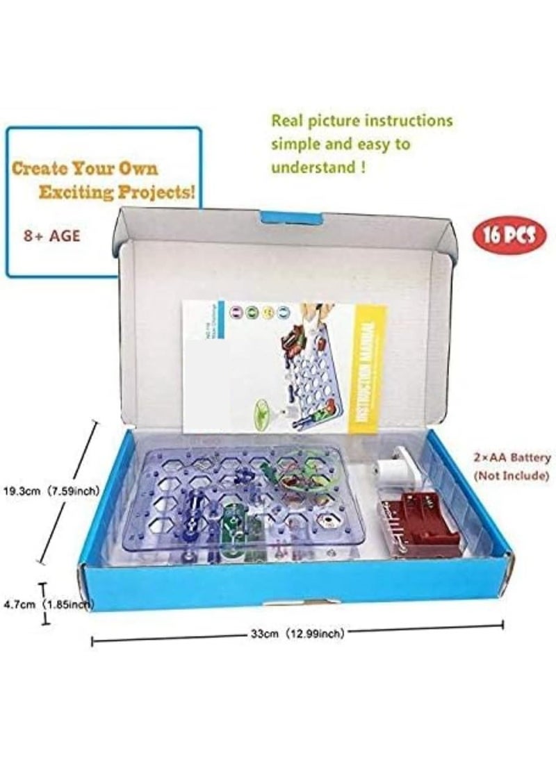 Trenzo Educational Electronics Kit for Kids - 16 Pieces for Electrical Circuit Experiments - Image 2