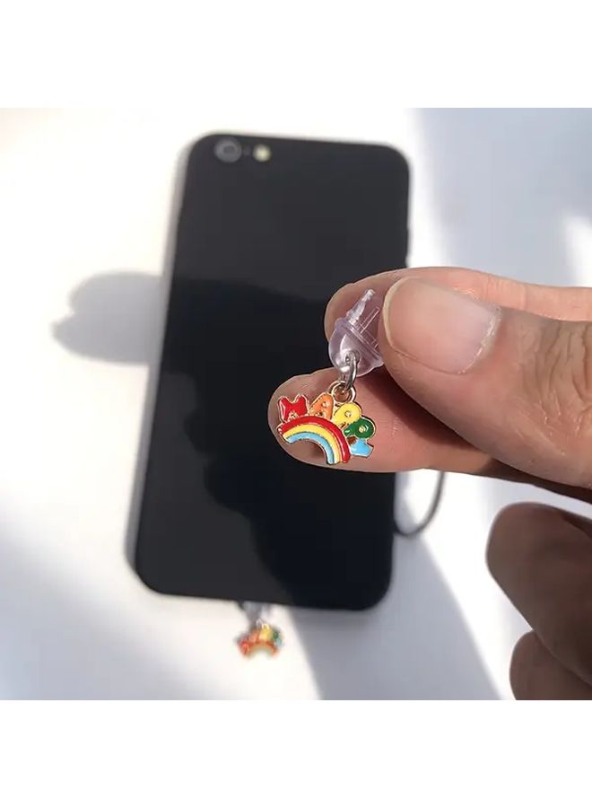 1 New Happy Rainbow Phone Dust Plug Multi Purpose Protector For iPhone 6 To 14 Pro Max - Image 4