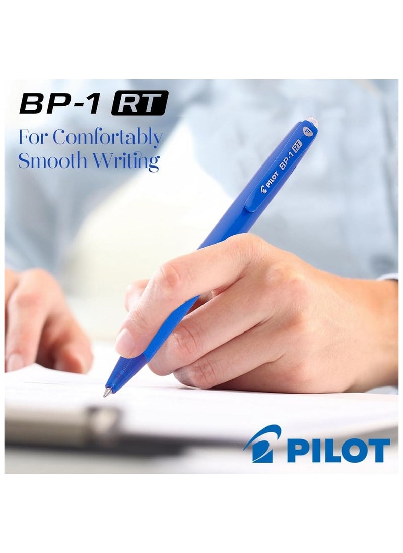 PILOT - Pilot BP-1 RT 0.7mm Fine Tip Ball Pen with Soft Rubber Grip / Blue Ink, Pack of 1 - Image 1