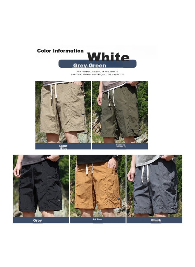 Eastern Camel Men's Shorts, Summer Lightweight Breathable Ice-cool Outdoor Sports Quick-dry Beach Shorts, Five-point Pants For Men, Khaki, 2XL - Image 3