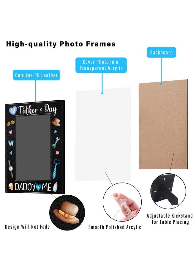 JUESMOS First Father's Day Picture Frame Gifts for New Dad from Daughter Son Baby 4x6 Daddy and Me 1st Fathers Day Photo Frames for Newborn Baby Dad to be First Time Daddy Nursery Decor - Image 5