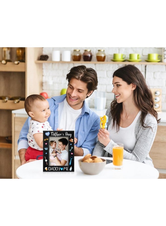 JUESMOS First Father's Day Picture Frame Gifts for New Dad from Daughter Son Baby 4x6 Daddy and Me 1st Fathers Day Photo Frames for Newborn Baby Dad to be First Time Daddy Nursery Decor - Image 2