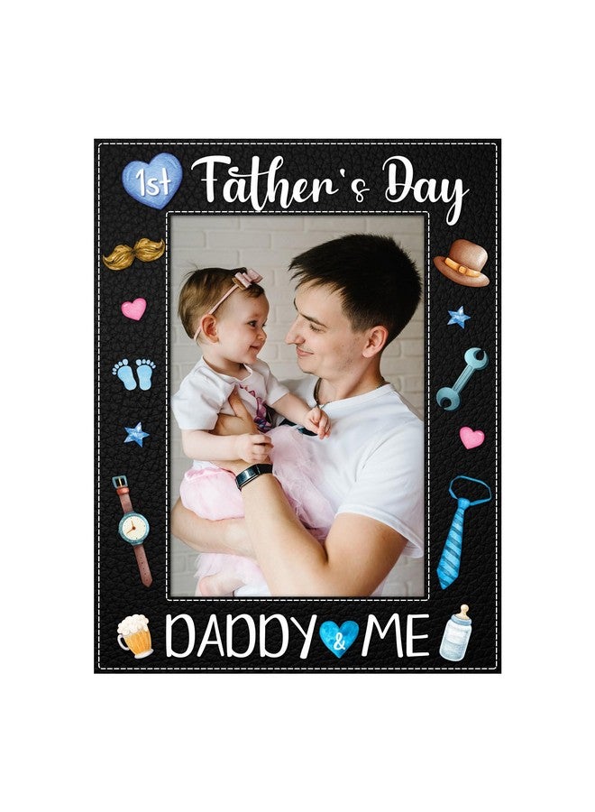 JUESMOS First Father's Day Picture Frame Gifts for New Dad from Daughter Son Baby 4x6 Daddy and Me 1st Fathers Day Photo Frames for Newborn Baby Dad to be First Time Daddy Nursery Decor - Image 1