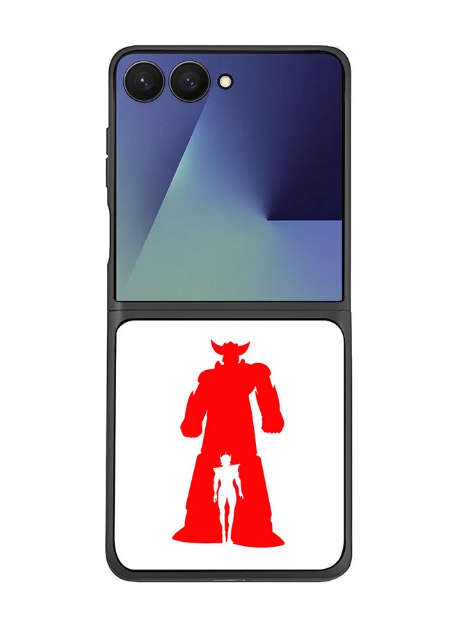 Stylizedd For Samsung Galaxy Z Flip7 Case,Slim fit Camera Protection, Shockproof Thin Phone cover  - Grendizer (White)