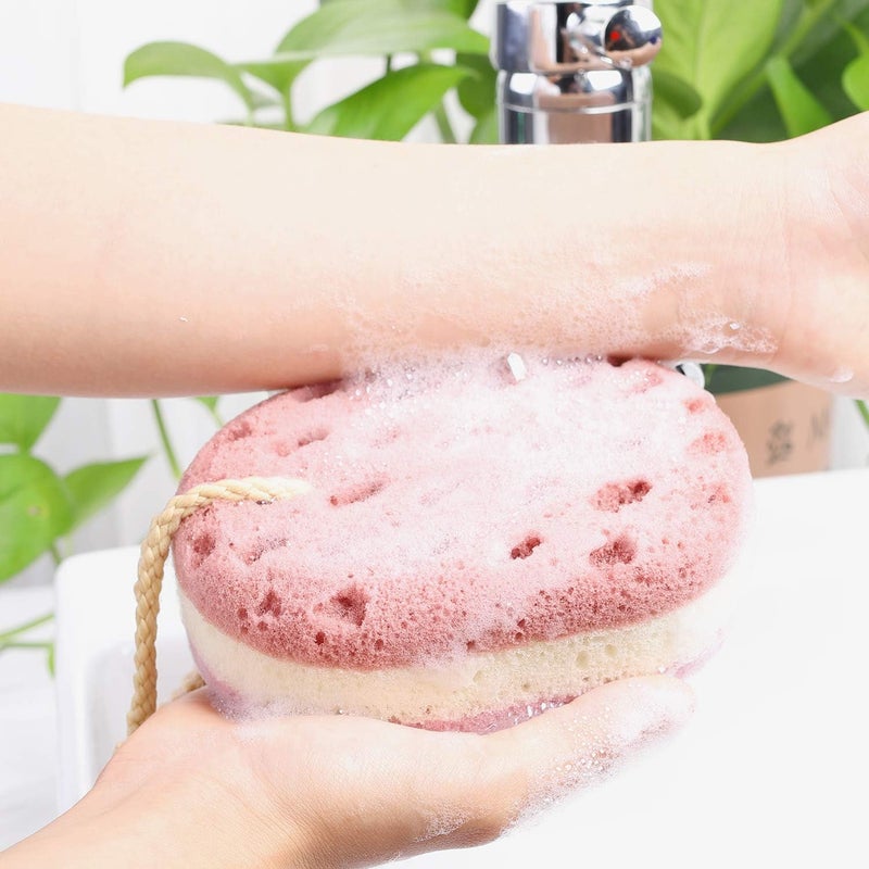 KECUCO 3 Pcs Bath Sponge for Women, Men, Adults, Kids. Sponge Loofah Body Scrubber Shower Sponge for Body Wash Bathroom, Body Sponge Bathing Accessories(Small Sizes) - Image 5