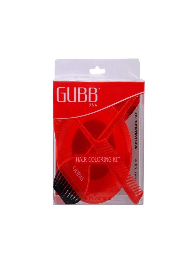 GUBB Hair Colouring Kit - Small Hair Dye Brush With Strong Nylon Bristles, Perfect For Hair Dyeing & Mehandi, Tail Comb & Mixing Bowl, Reusable & Easy to Clean, Complementary Comb For Hair Partition - Image 1