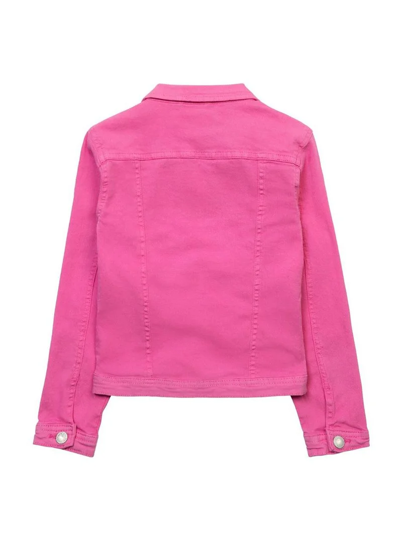 مينوتي Infant Pink Denim Jacket