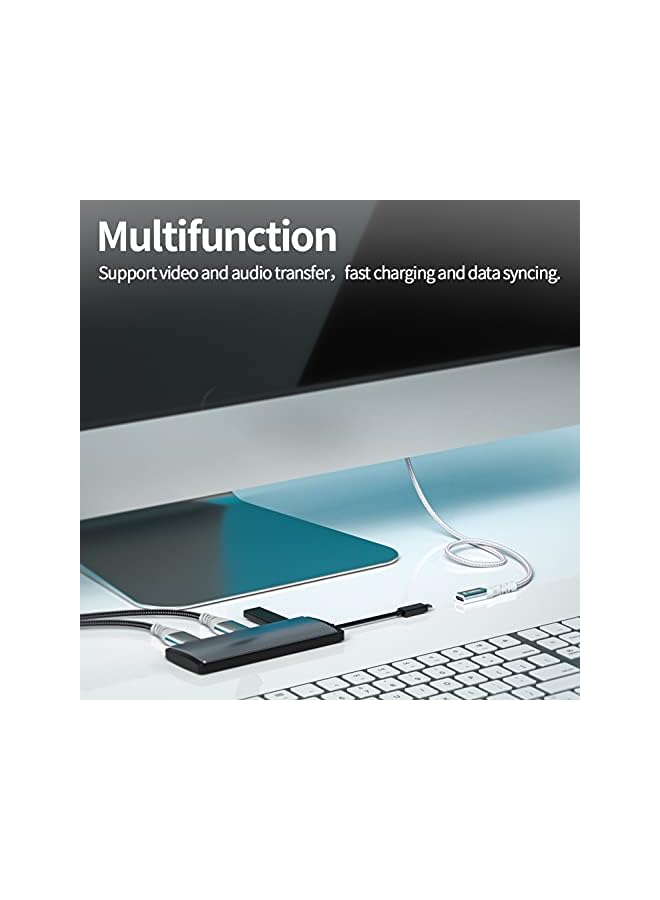 Fasgear C Extension Cable Fast Charge: Fasgear USB 3.1 Type C Male to Female Extended Cord Charging & Data Sync Adapter Compatible for M1 Mac-book Pro/Air(Thunderbolt 3) i-Pad Pro 2020 PSVR2(3ft, White) - Image 2