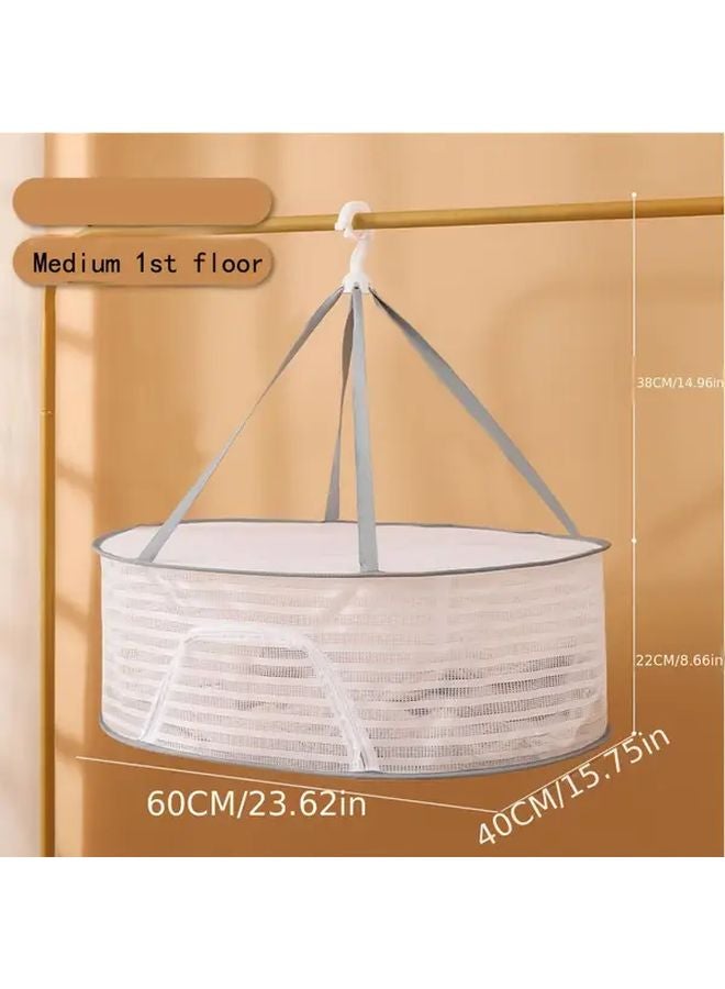 Medium One Floor 3 Tier Herb Drying Rack Collapsible Mesh For Air Drying Food Vegetables Plants - Image 1