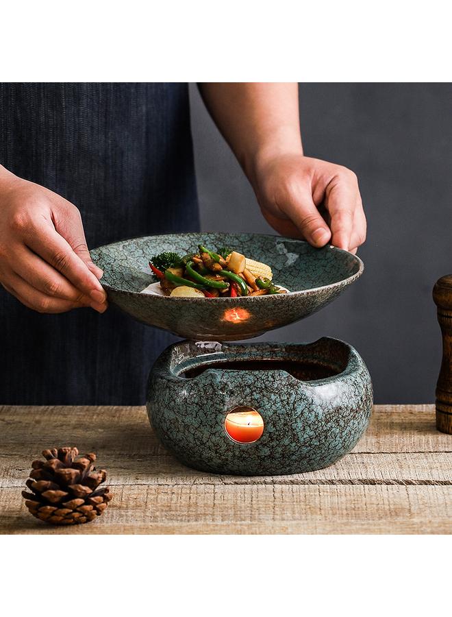 Bluejw Ceramic Heat Preservation Dish Plate Commercial Furnace Suit Candle Heating Steamed Fish Plate Dry Pot Plate Hotel Creative Tableware - Image 3