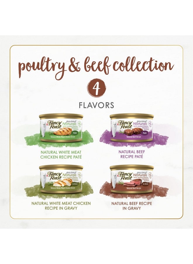 Fancy Feast Purina Fancy Feast Wet Cat Food Variety Pack Gourmet Naturals Poultry and Beef Collection - (Pack of 30) 3 oz. Cans - Image 2
