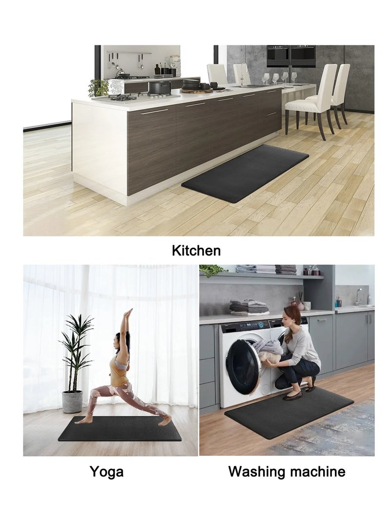 Thick Anti Fatigue Kitchen Mat, Thick Non Slip Kitchen Rug for Standing, Waterproof Standing Desk Mat, Cushioned Comfort Floor Mat for Office, Home, Desk  - Image 2