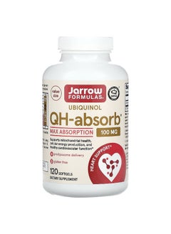 jarrow formulas Jarrow Formulas, Ubiquinol, QH-Absorb, Max Absorption, 100 mg, 120 Softgels  - Image 1