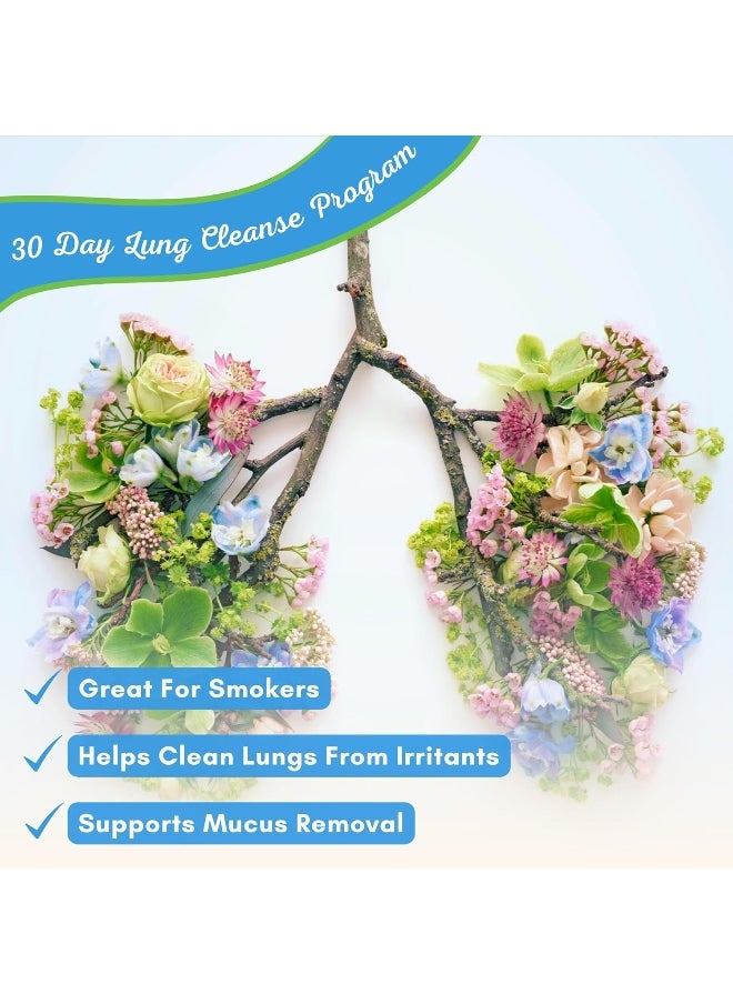 NutriONN - NutriONN Lung Cleanse - Powerful Lung Detox Program - 100% Vegetable Based - Great for Smokers - Supports Respiratory Health - Helps Reduce The Production of Mucus - Promotes Comfortable Breathing - Image 1