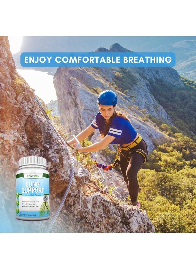 NutriONN - NutriONN Lung Cleanse - Powerful Lung Detox Program - 100% Vegetable Based - Great for Smokers - Supports Respiratory Health - Helps Reduce The Production of Mucus - Promotes Comfortable Breathing - Image 1