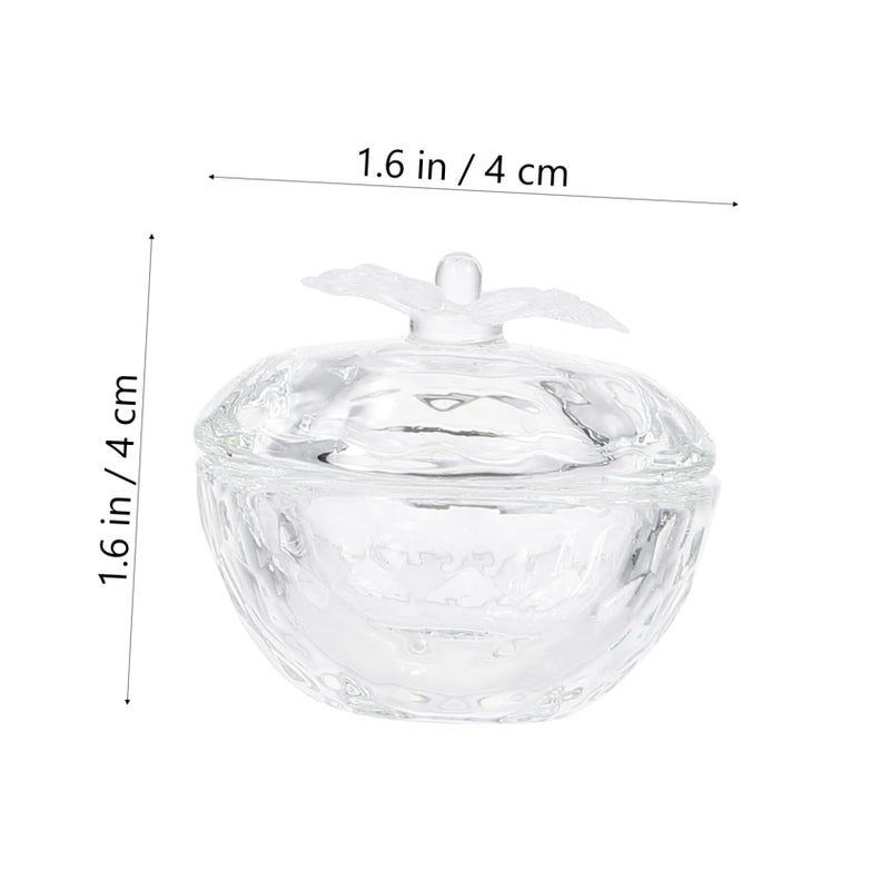 6Pcs Mini Crystal Glass Nail Art Cups with Lid High Borosilicate Glass Liquid Containers - Image 3