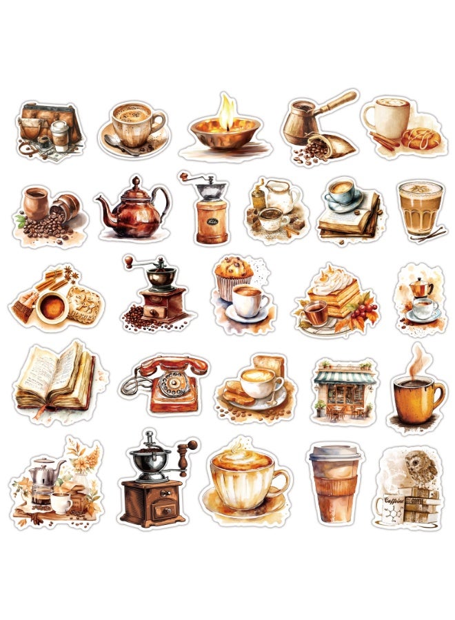 ORAINBOW Coffee House Stickers 50 Pack Vinyl Laptop Waterproof Decals for Water Bottles Skateboard Computer Cars Luggage Phone Graffiti Stickers Pack for Teens Girls Kids Adults - Image 4