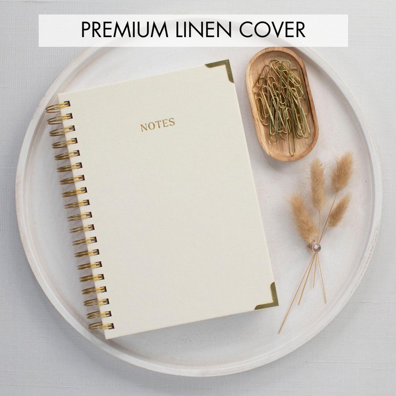ZICOTO Aesthetic Thick Spiral Notebook Journal For Women in B5 Format - Modern Linen Hardcover College Ruled Note Book With 300 Lined Pages - Perfect For Writing And Staying Organized at Work or School - Image 5