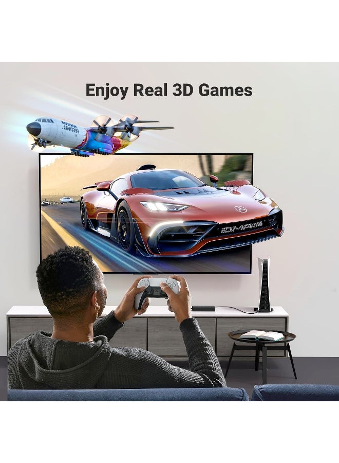 هاب UGREEN HDMI Switch 5 in 1 Out 4K@60Hz, HDMI Splitter with Remote 5 Port Switcher Selector Box Support 3D CEC HDR HDCP2.2 Compatible with PS5/4/3 Xbox Nintendo Switch Roku TV Fire Stick Black 90512 - Image 4