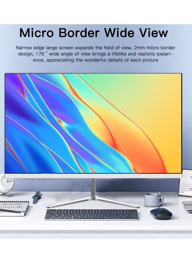 كمبيوتر مكتبي متكامل بشاشة 24 بوصة، معالج Intel Core i5-3380M بسرعة 3.4 جيجاهرتز، ذاكرة وصول عشوائي DDR3 سعة 8 جيجابايت، قرص صلب SSD سعة 256 جيجابايت، شاشة FHD بدقة 1920×1080، نظام تشغيل Windows 10، مكبرات صوت مدمجة، تصميم خفيف الوزن - مثالي للمنزل والمكتب - Image 2