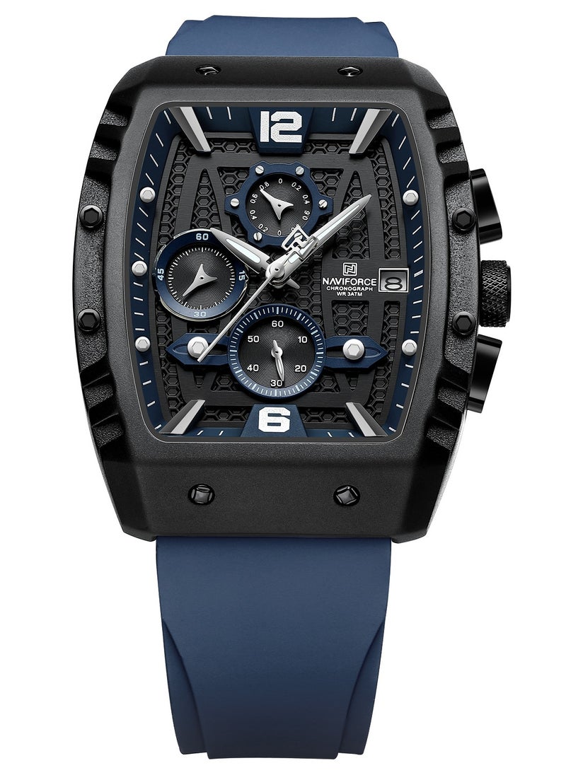 NAVIFORCE New Fumed Silica Band Analog Chronograph Wrist Watch For Men NF8025 B/BE/BE  - Image 5