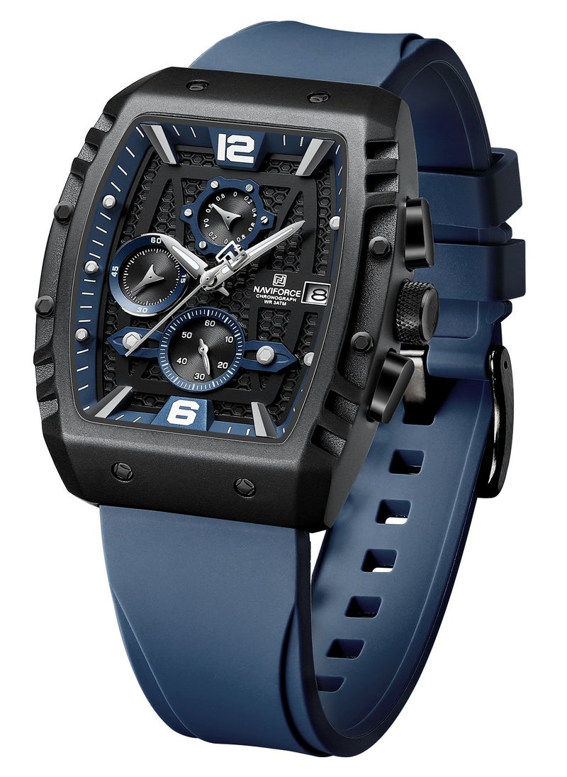 NAVIFORCE New Fumed Silica Band Analog Chronograph Wrist Watch For Men NF8025 B/BE/BE  - Image 4