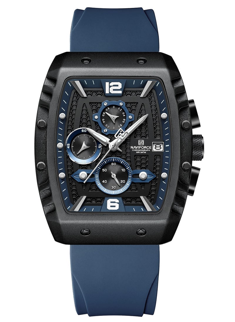 NAVIFORCE New Fumed Silica Band Analog Chronograph Wrist Watch For Men NF8025 B/BE/BE  - Image 3
