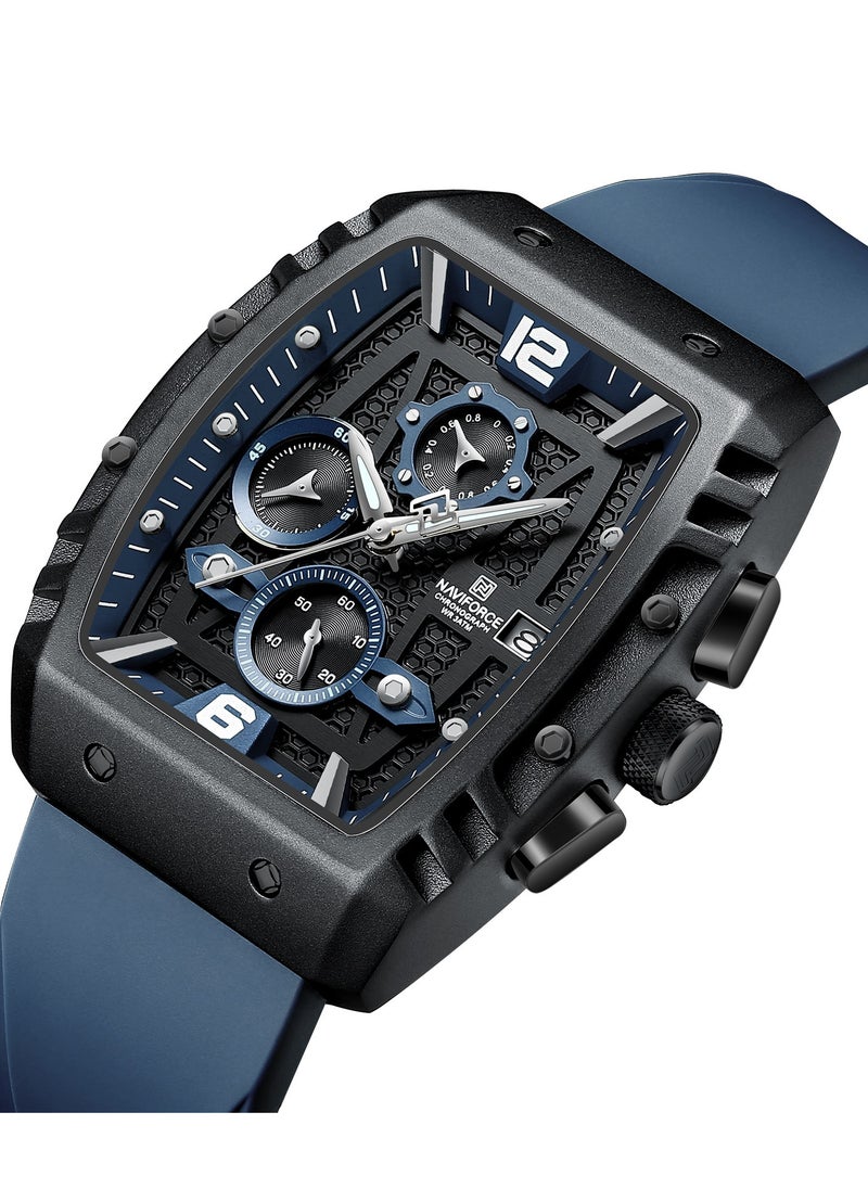 NAVIFORCE New Fumed Silica Band Analog Chronograph Wrist Watch For Men NF8025 B/BE/BE  - Image 2
