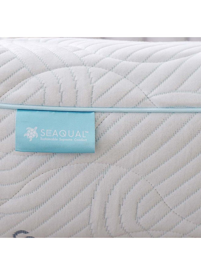 DANUBE HOME Seaqual Gel Memory Foam Mattress Medium Firm Feel Double Mattress Spine Balance For Pressure Relief L 200 X W 120 X 25 cm Thickness White/Blue  - Image 3