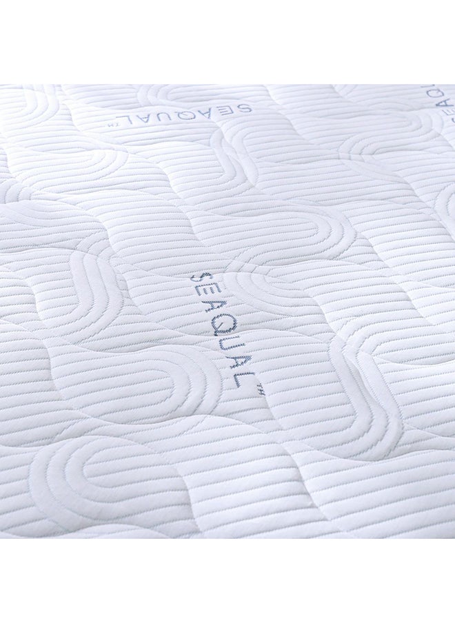 DANUBE HOME Seaqual Gel Memory Foam Mattress Medium Firm Feel Double Mattress Spine Balance For Pressure Relief L 200 X W 120 X 25 cm Thickness White/Blue  - Image 5