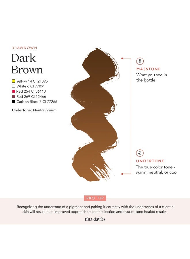 Perma Blend Eyebrow Pigment – Perma Blend I Love Ink Dark Brown 15ml | Professional Permanent Makeup Brow Tattoo Ink for Microblading, Ombre & Powder Brows | Vegan, High Retention, True-to-Tone Color - Image 2